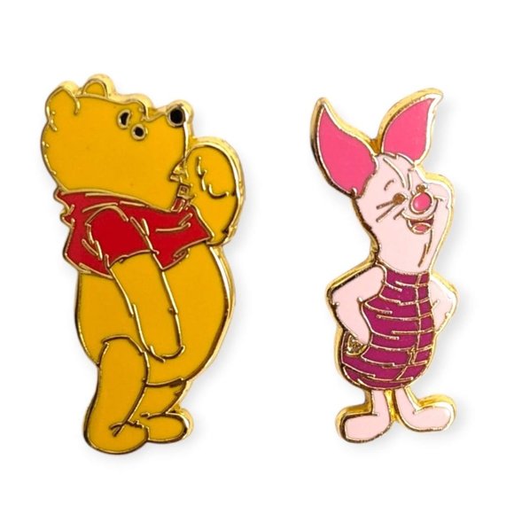 Disney Jewelry - Winnie the Pooh Disney Paris Pins: Thoughtful Pooh and Happy Piglet